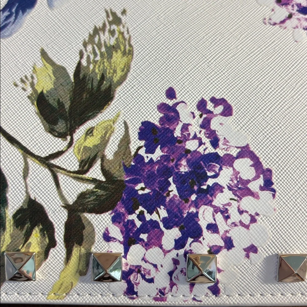 White House Black Market Hydrangeas Floral Print purple and blue flowers - Picture 5 of 7